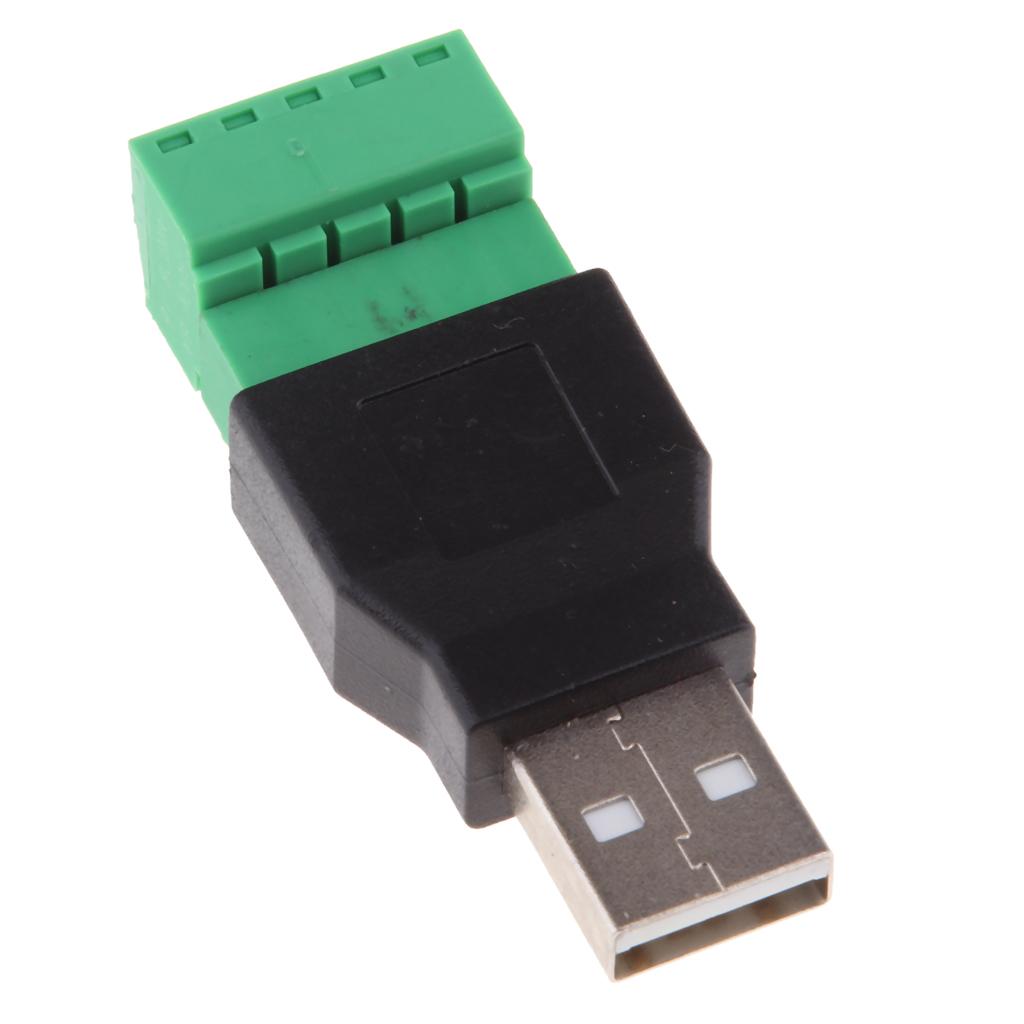 USB 2.0 Type A Male to 5 Pin Screw with  Connector