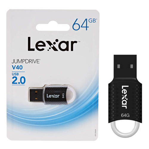 USB Lexar 64GB JumpDrive V40 USB 2.0 (LJDV40-64GAB) - Hàng Chính Hãng