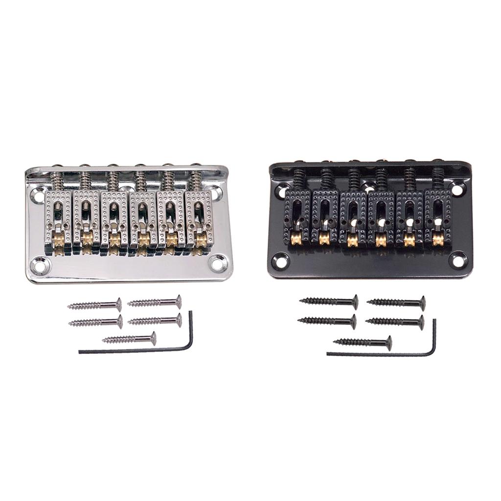 1 Set Electric Guitar Roller Saddle Bridge Tailpiece Scew Wrench Black