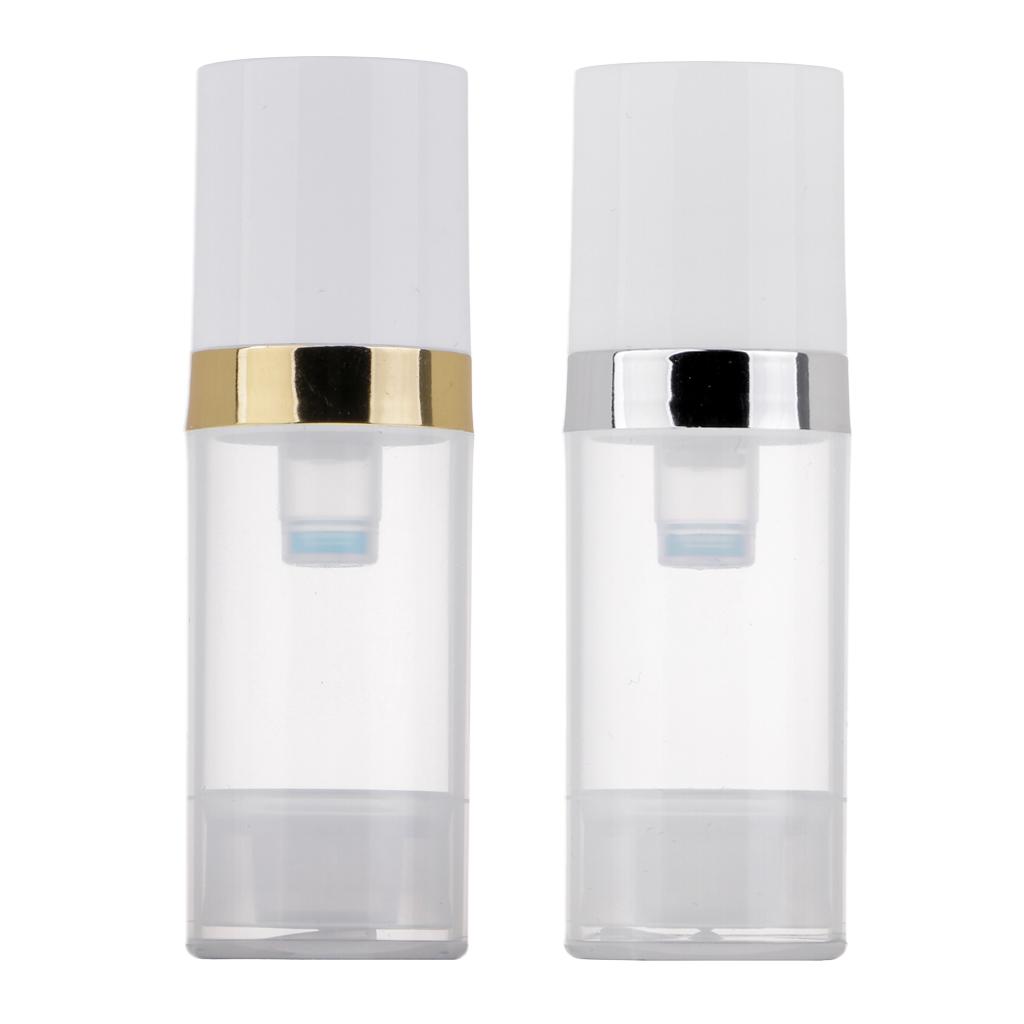 2X10 Ml Rõ Ràng Ép Chân Không Bơm Chai Đựng Mỹ Phẩm Loại Kem Dưỡng Hộp Đựng Lọ