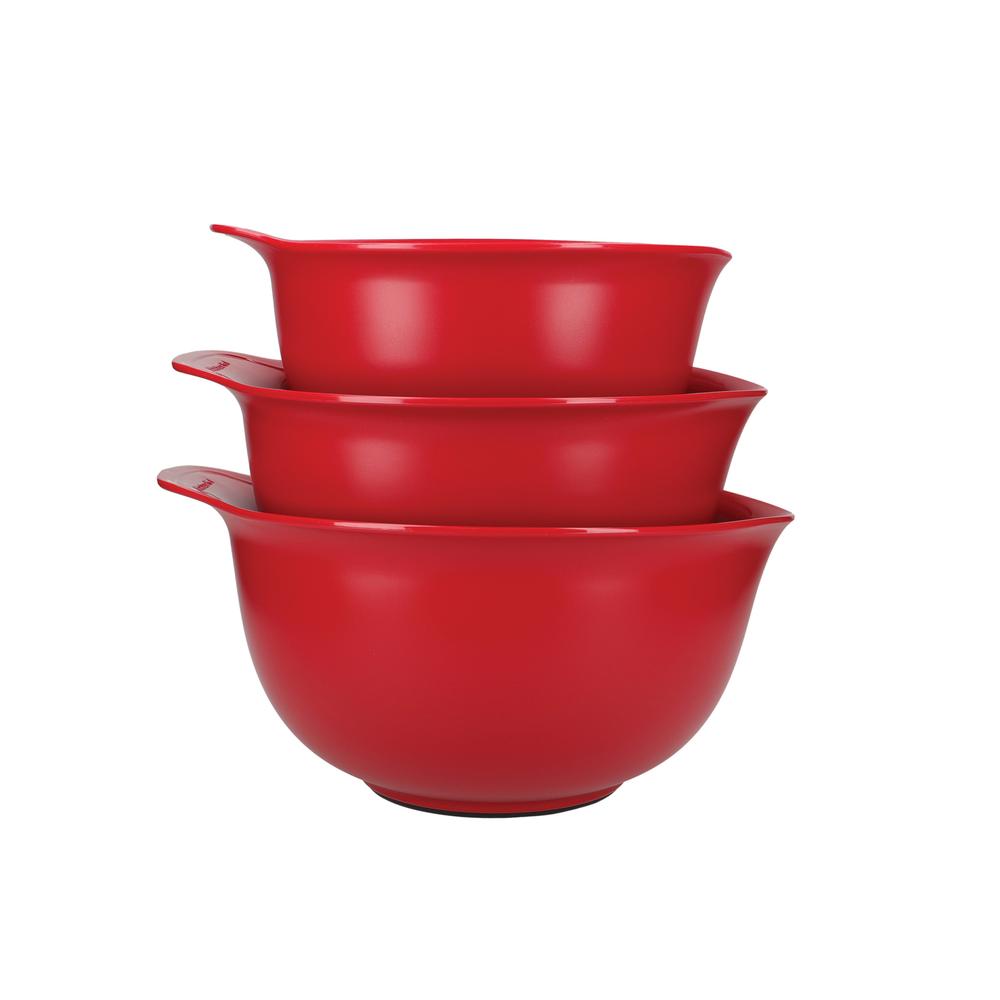 KitchenAid - Bộ tô nhựa màu đỏ - 3 món