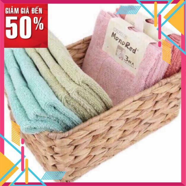 Set 3 khăn mặt monored nhật cotton siêu mềm mịn cho em bé trẻ con lau rửa cho vuông cao cấp