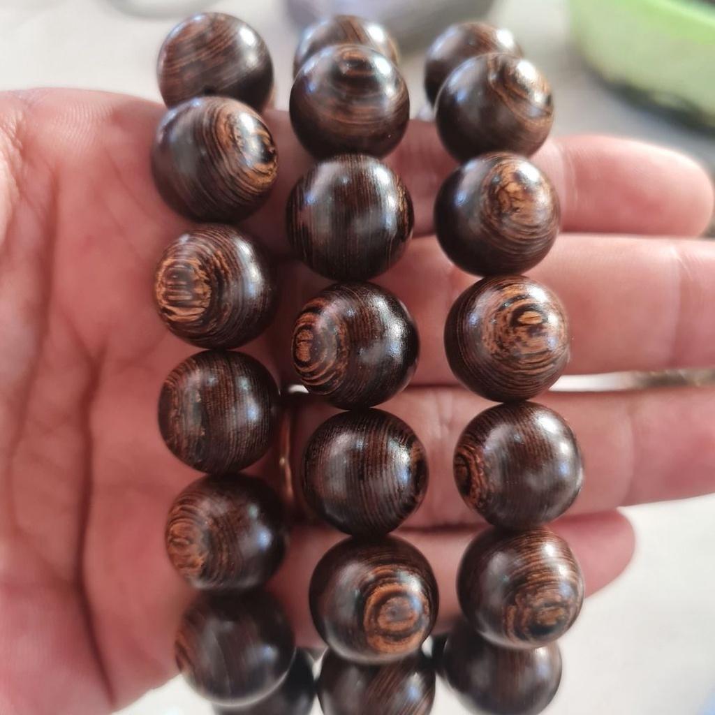 Vòng Tay Trầm Hương Tròn Đơn Sánh Chìm Nước- Trầm Hương Tự Nhiên - Trầm Việt- Size Nam Nữ.
