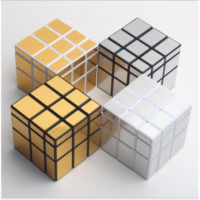 Đồ chơi Rubik 3x3x3 Mirror - Tráng Gương Vàng Cao Cấp ( 2 Màu Vàng, Bạc)