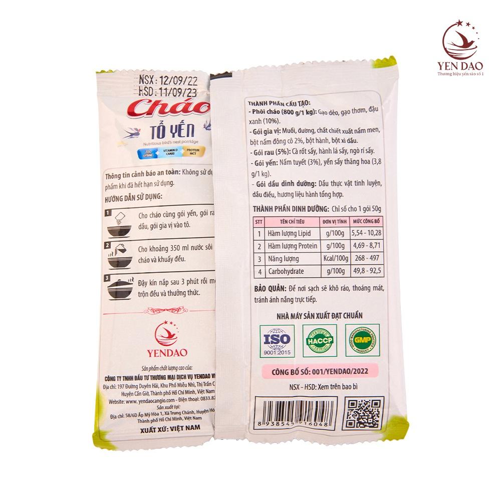 Cháo Tổ Yến Chay Yến Đảo Thơm Ngon Dinh Dưỡng Cung Cấp Canxi 50g/gói