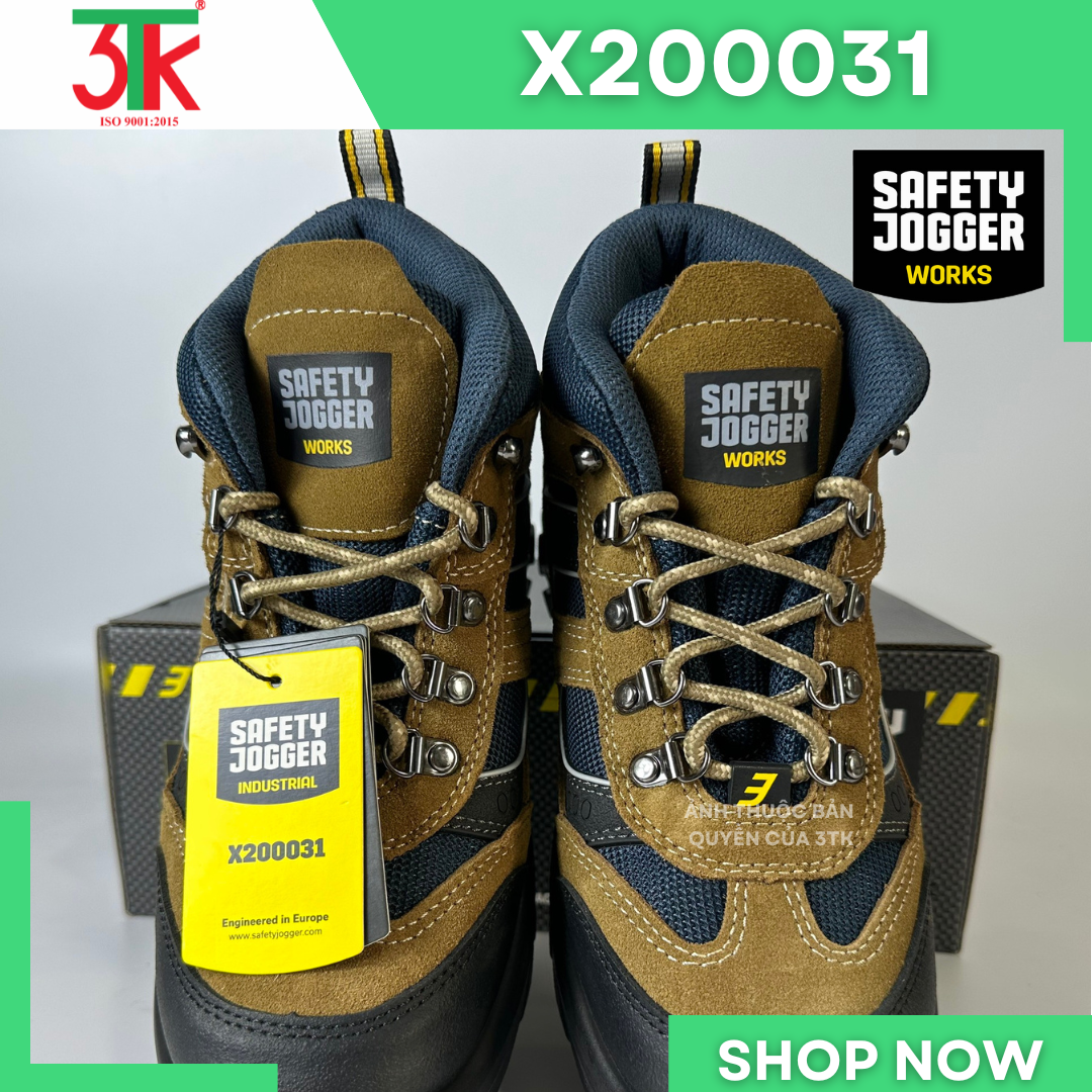 Giày Bảo Hộ Lao Động Safety Jogger X2000 Da Cao Cấp chống đinh Chống Trơn Trượt, Chống Va Đập, Chống Tĩnh Điện Sử Dụng trong Công Trình Xây Dựng