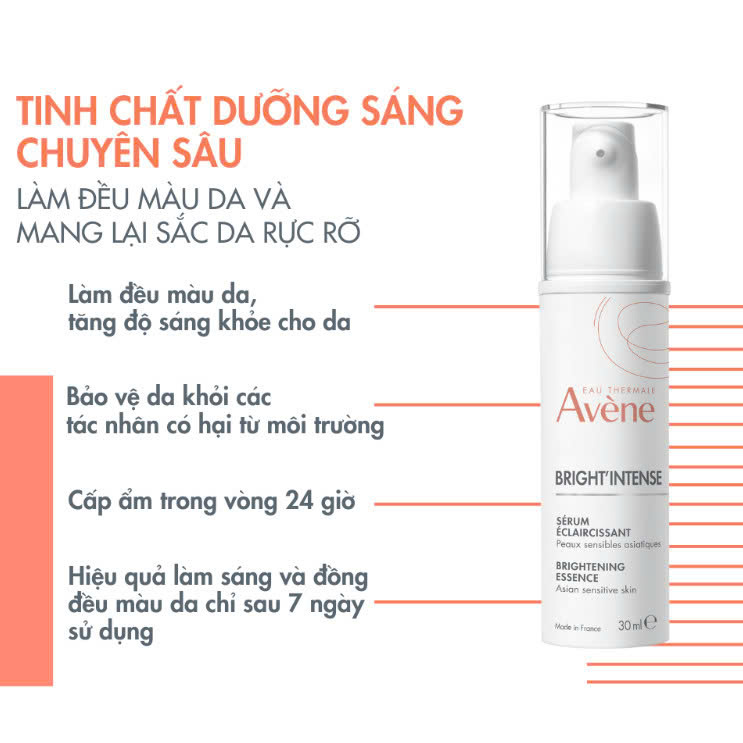 Tinh chất dưỡng sáng da chuyên sâu AVÈNE BRIGHT'INTENSE BRIGHTENING ESSENCE 30ML