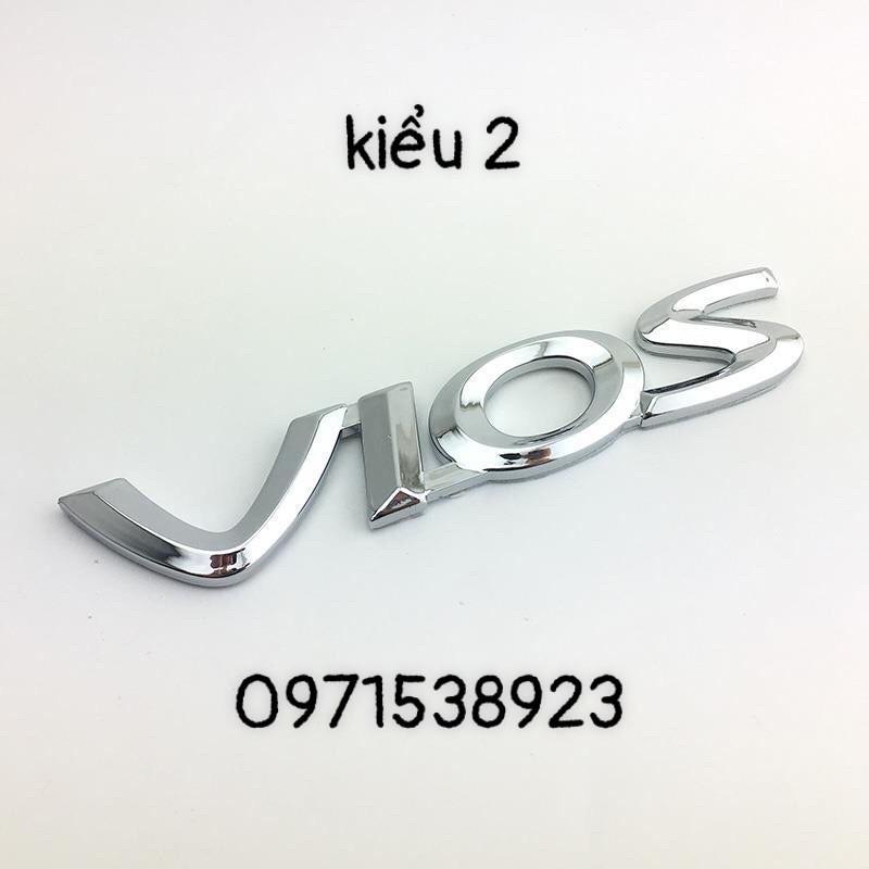 Logo chữ nổi dành cho TOYOTA VIOS dán đuôi xe