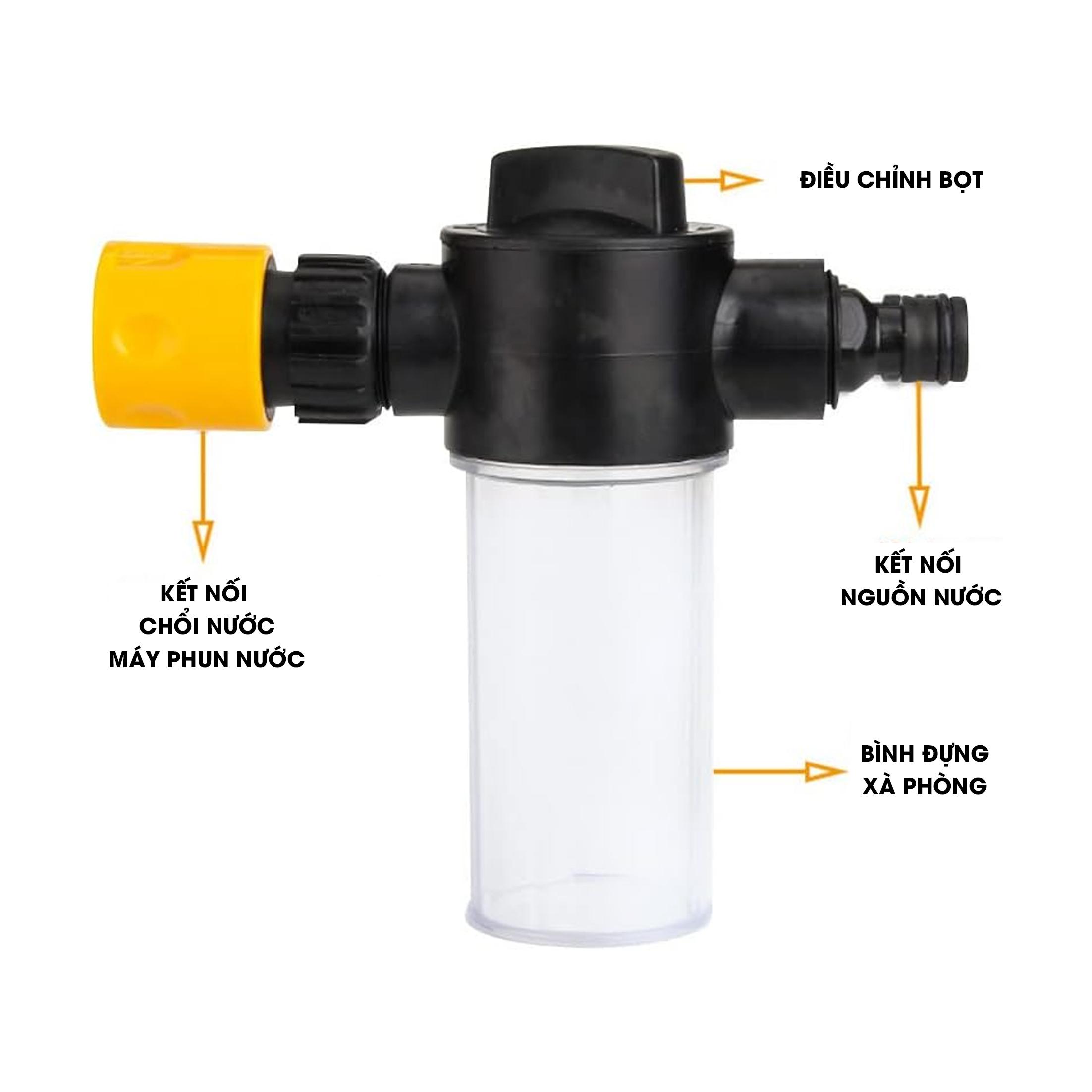 Bộ Bình Phun Bọt Tuyết Rửa Xe Đa Năng  nối tiếp chổi, máy rửa xe – 1Set Foam Lance Snow Sprayer Pot