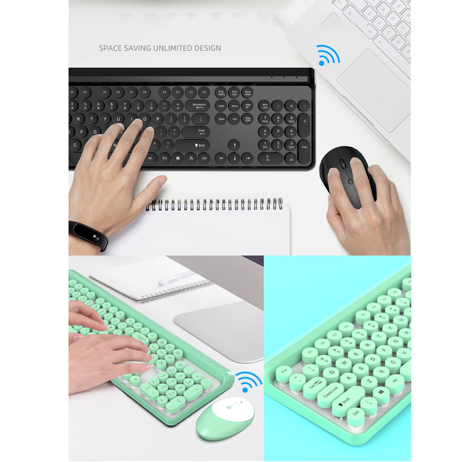 Portable Mini Multifunction 2.4G Wireless Bluetooth Keyboard Black