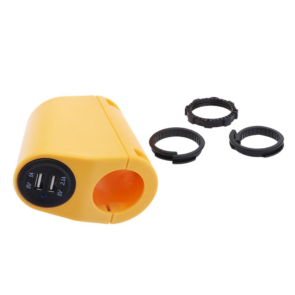 12V Waterproof Motorcycle/Bike Dual USB Power/Charger Handlebar Mount