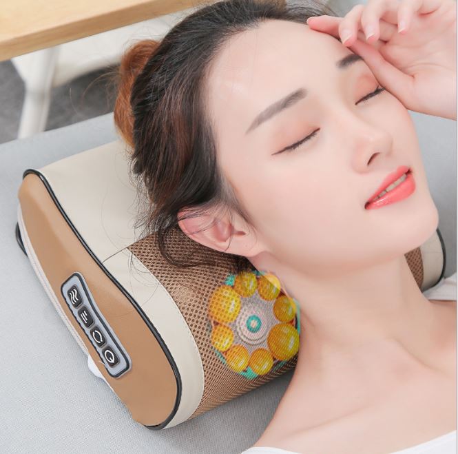 Gối Massage Vai, Gáy, Cổ, Lưng Bằng Điện Đa Năng Tại Nhà - Tặng Kèm Đôi Tất Mèo Ren Xinh Xắn