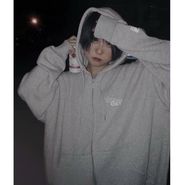 Áo Hoodie Zip Nỉ Bông Cinder Form Unisex Nam Nữ Trùm Đầu