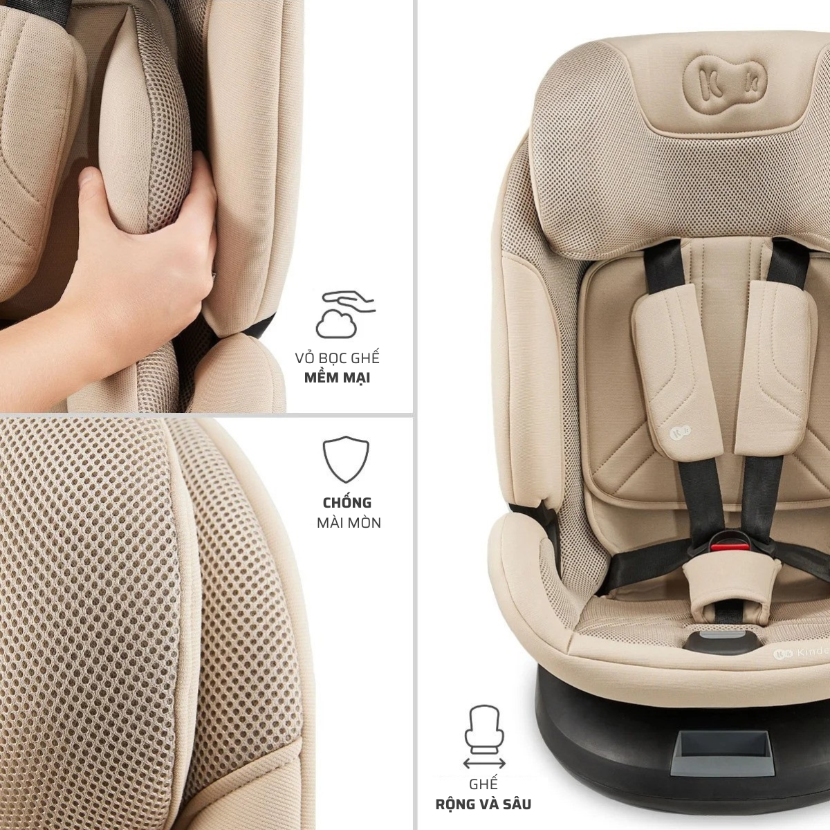 Ghế ngồi tô tô xoay 360 độ cho bé 0-12 tuổi Kinderkraft XRIDER 2 i-Size