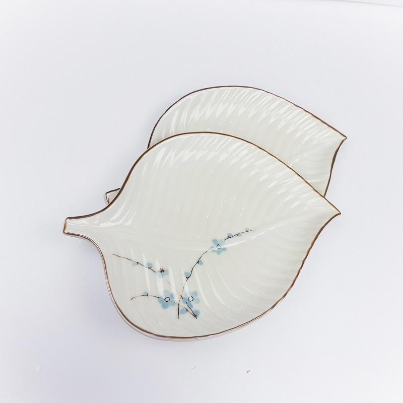 Đĩa lá nông - Gốm sứ Bát Tràng