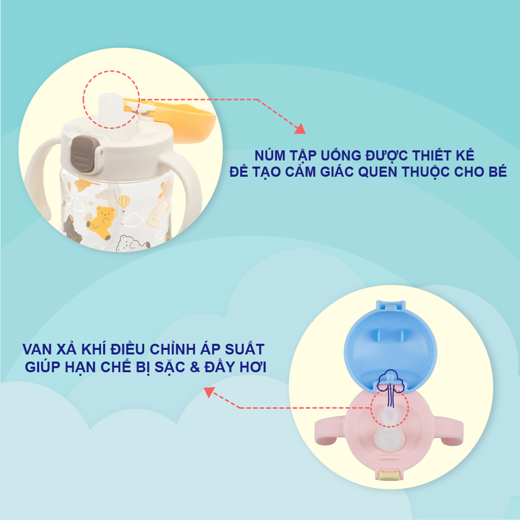 Bình tập uống nước RICHELL Nhật MUGOOD bước 1 | Baby