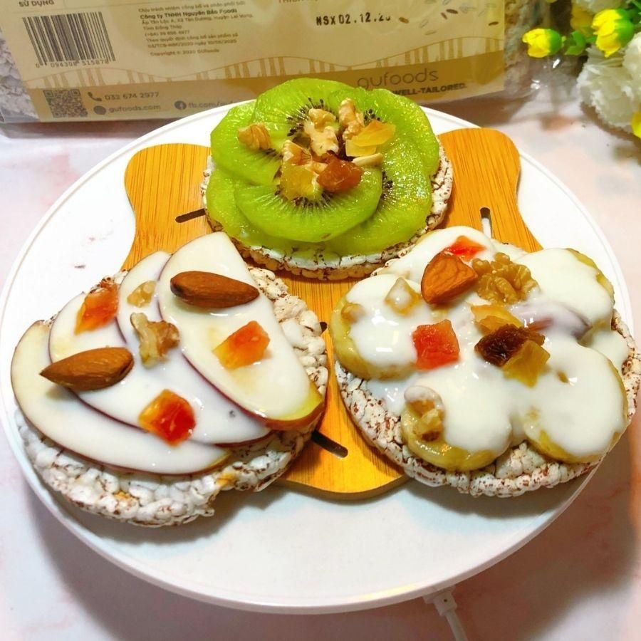 Bánh gạo lứt ăn kiêng GUfoods - Phù hợp Eat clean, Thực dưỡng, Tập Gym, Kiểm soát cân nặng, Thuần chay