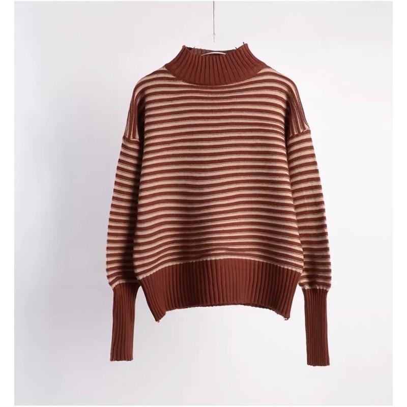 Áo len kẻ nữ Quảng Châu