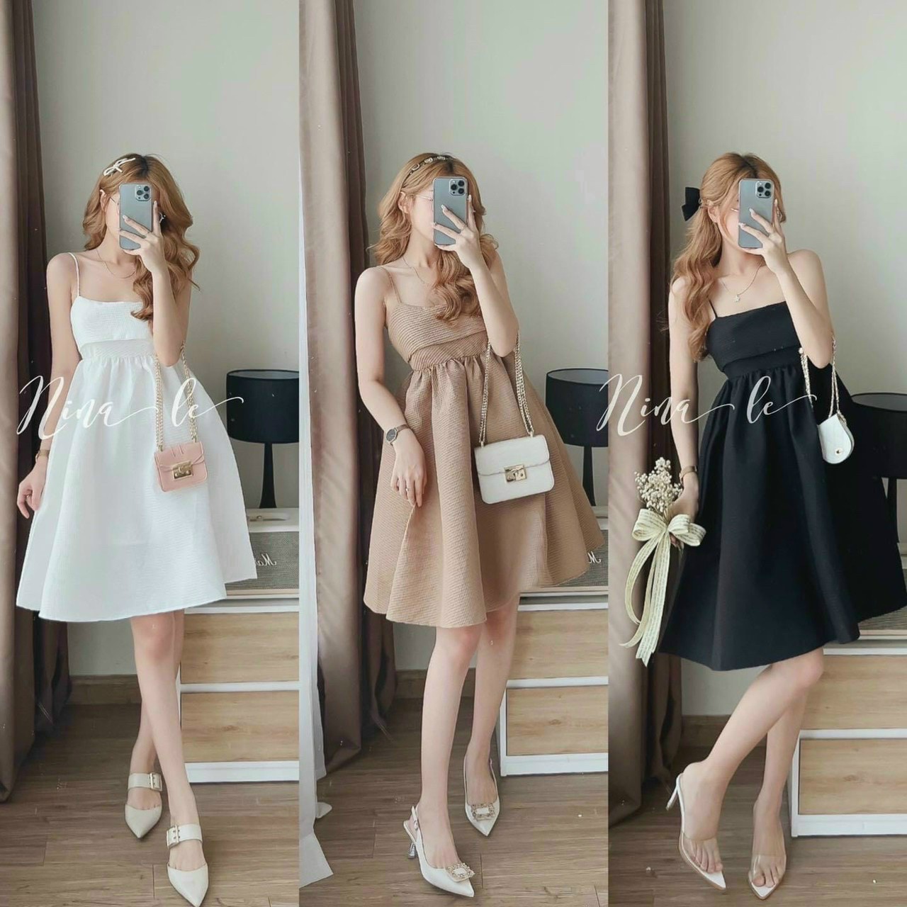 ĐẦM XÒE CỘT NƠ SAU CÓ MÚT