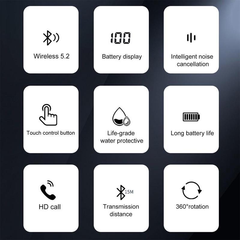 Tai Nghe Bluetooth Móc Tai Giảm Tiếng Ồn Tiện Dụng Khi Lái Xe