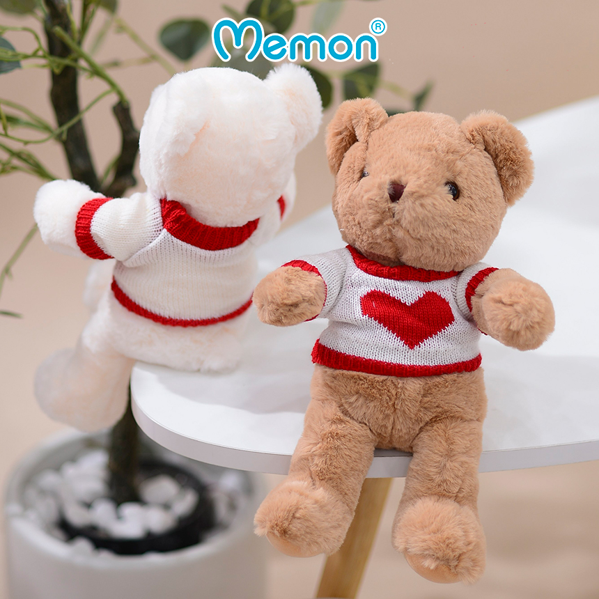 Gấu Teddy Aó Len 30cm Cao Cấp Memon, Gấu Teddy Qùa Tặng Dễ Thương