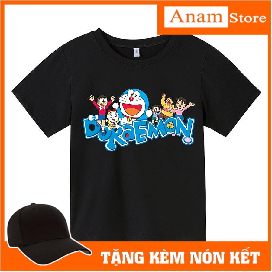 Áo thun cho bé doraemon và gia đình , 4 màu, có size người lớn, Anam Store