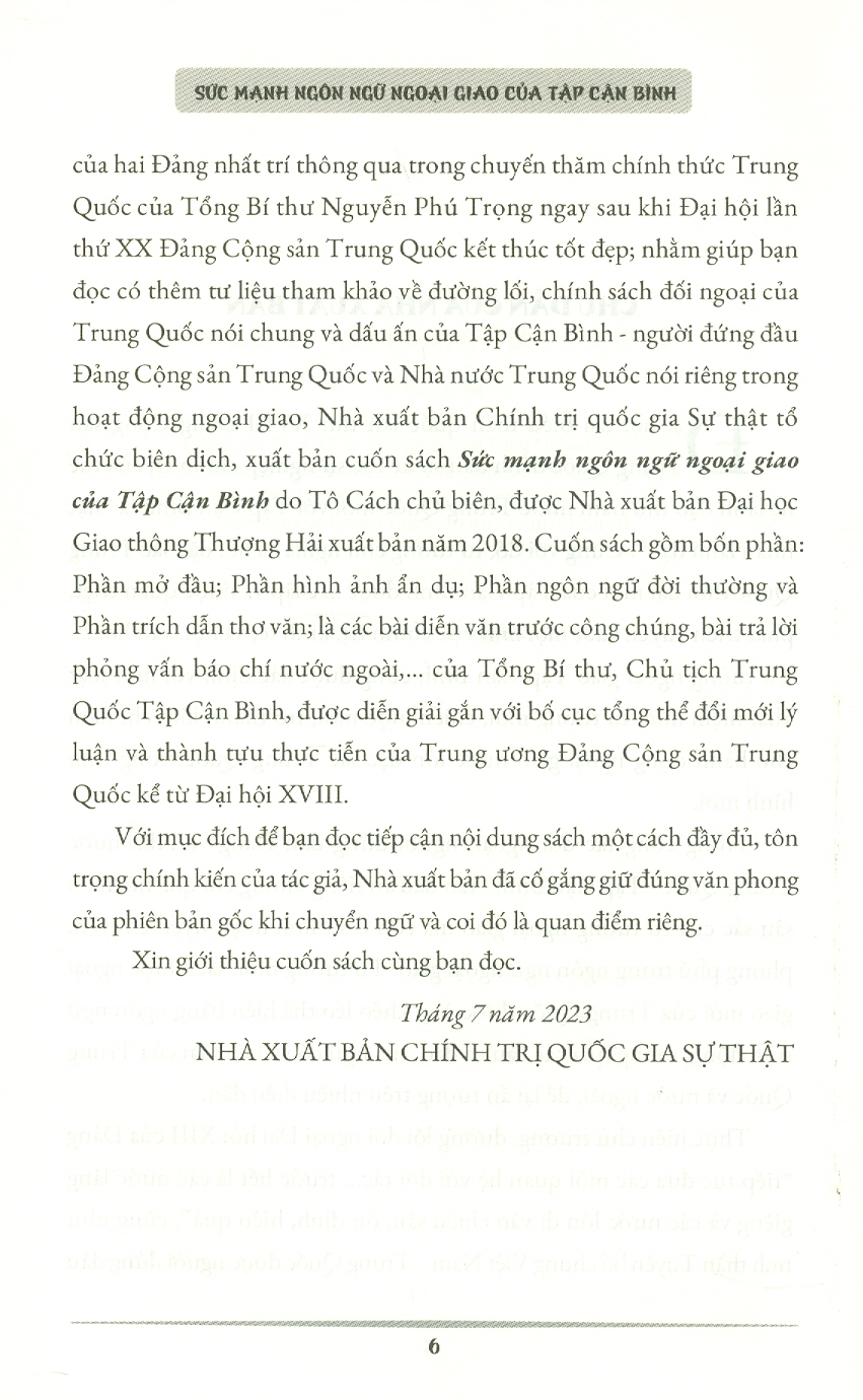 Sức mạnh ngôn ngữ ngoại giao của Tập Cận Bình