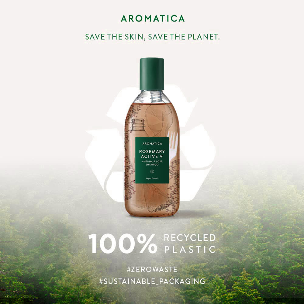 [NEW PACKAGING]Dầu Gội Giảm Rụng Tóc Chiết Xuất Hương Thảo Aromatica Rosemary Active V Anti Hair Loss Shampoo 400ml