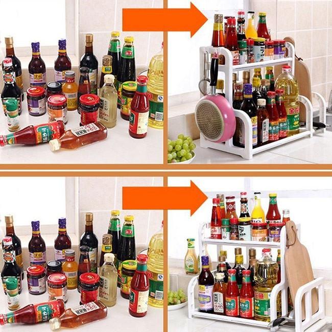 Kệ gia vị nhà bếp 2 tầng tiện ích -Rẻ nhất