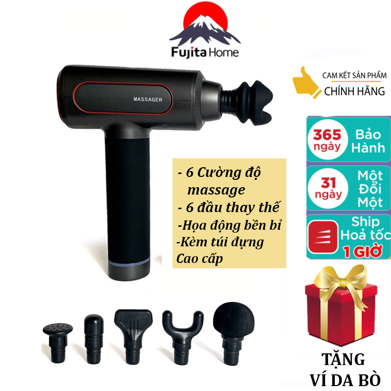 MÁY MASSAGE FUJITA HOME, MÁT XA TOÀN THÂN CẦM TAY CHÍNH HÃNH ST-801C 6 CẤP ĐỘ, HỖ TRỢ MÁT XA CHUYÊN SÂU, GIẢM ĐAU CƠ, CỨNG KHỚP