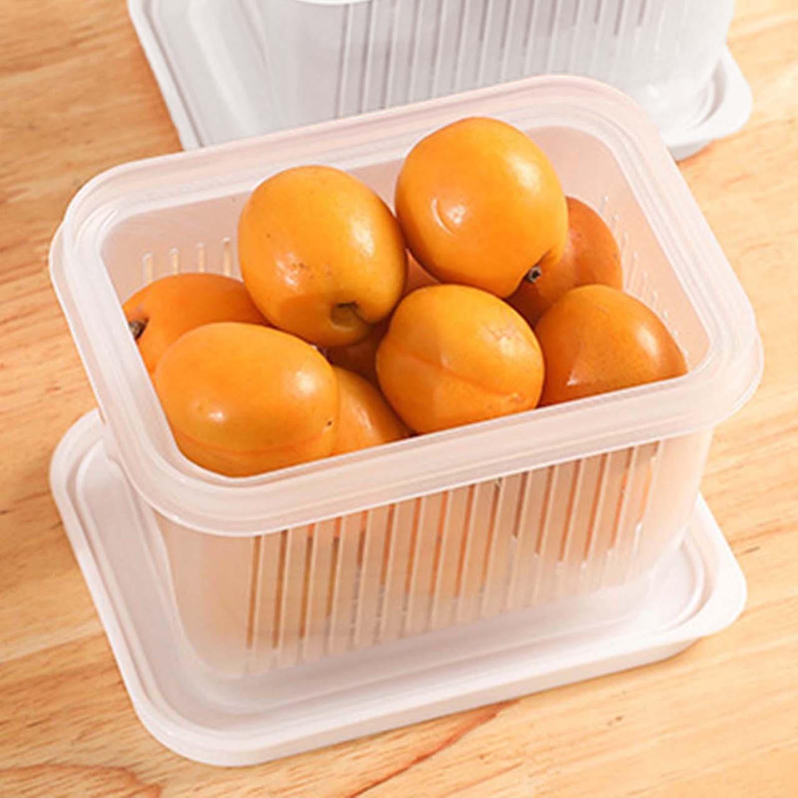 Fruit Keeper Box Leakproof Kitchen Stackable Non Slip Food Storage Container