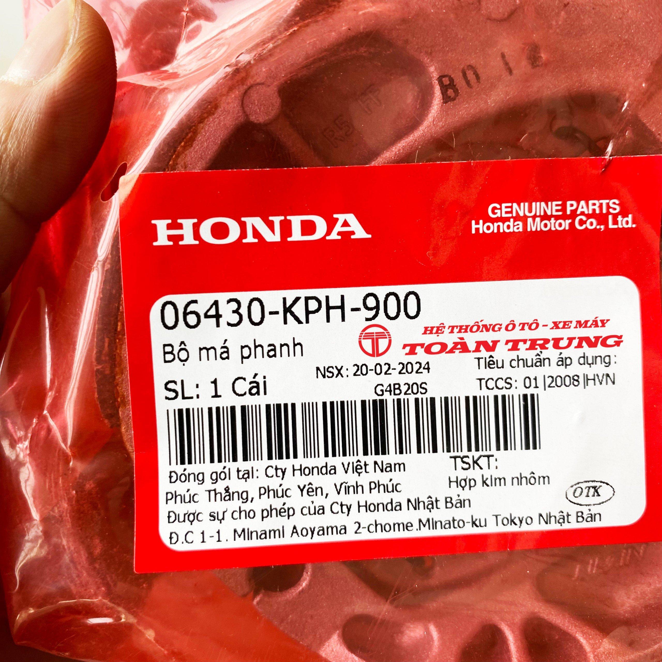 Bộ má phanh xe số chính hãƞg Honda &quot;06430KPH900&quot; Phụ Tùng