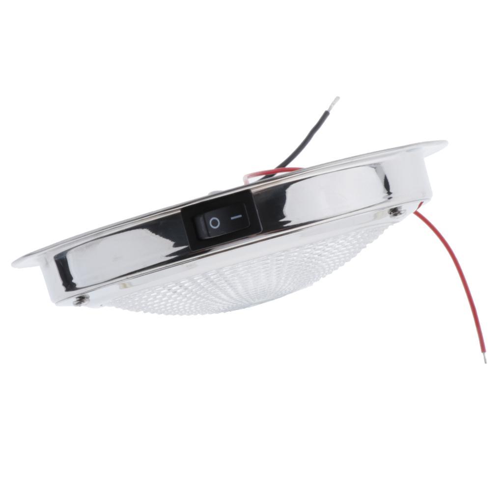 55in Marine Ceiling Dome Light - 42 LED IP65 Waterproof Interior Light For Boats, RVs & Caravans
