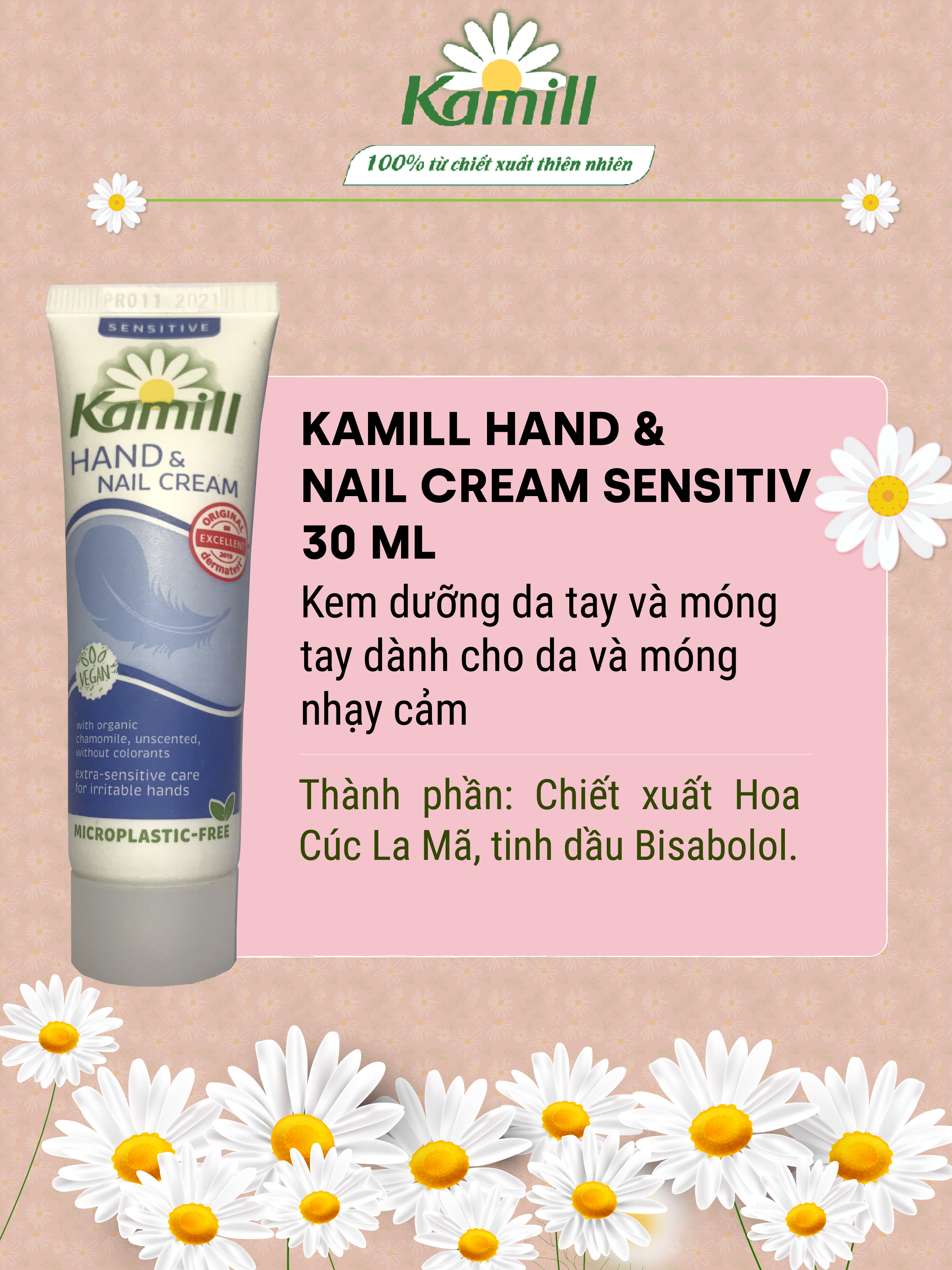 Tuýp Kem dưỡng da tay và móng tay Kamill Hand &amp; Nail Cream 30ml