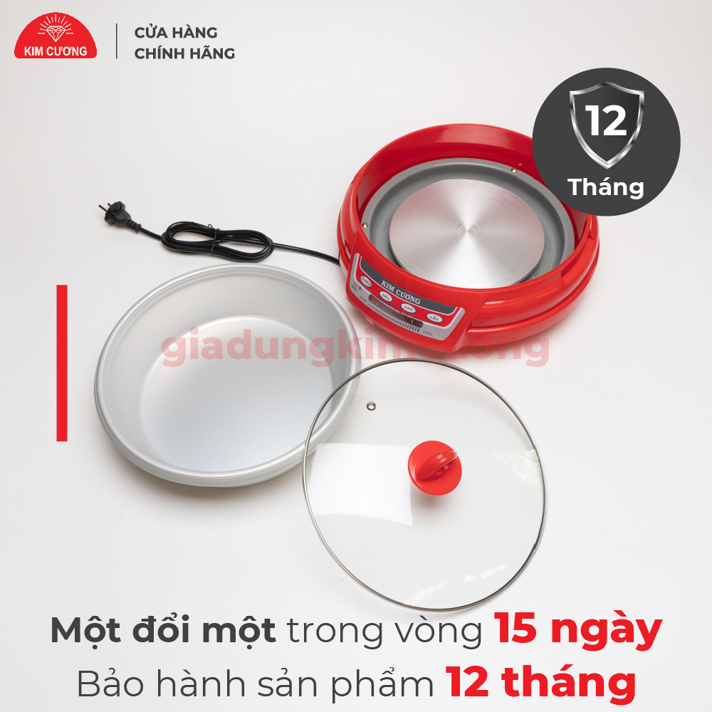 Nồi Lẩu Điện Đa Năng Kim Cương - Dung Tích 3.5 Lít - Hàng Chính Hãng