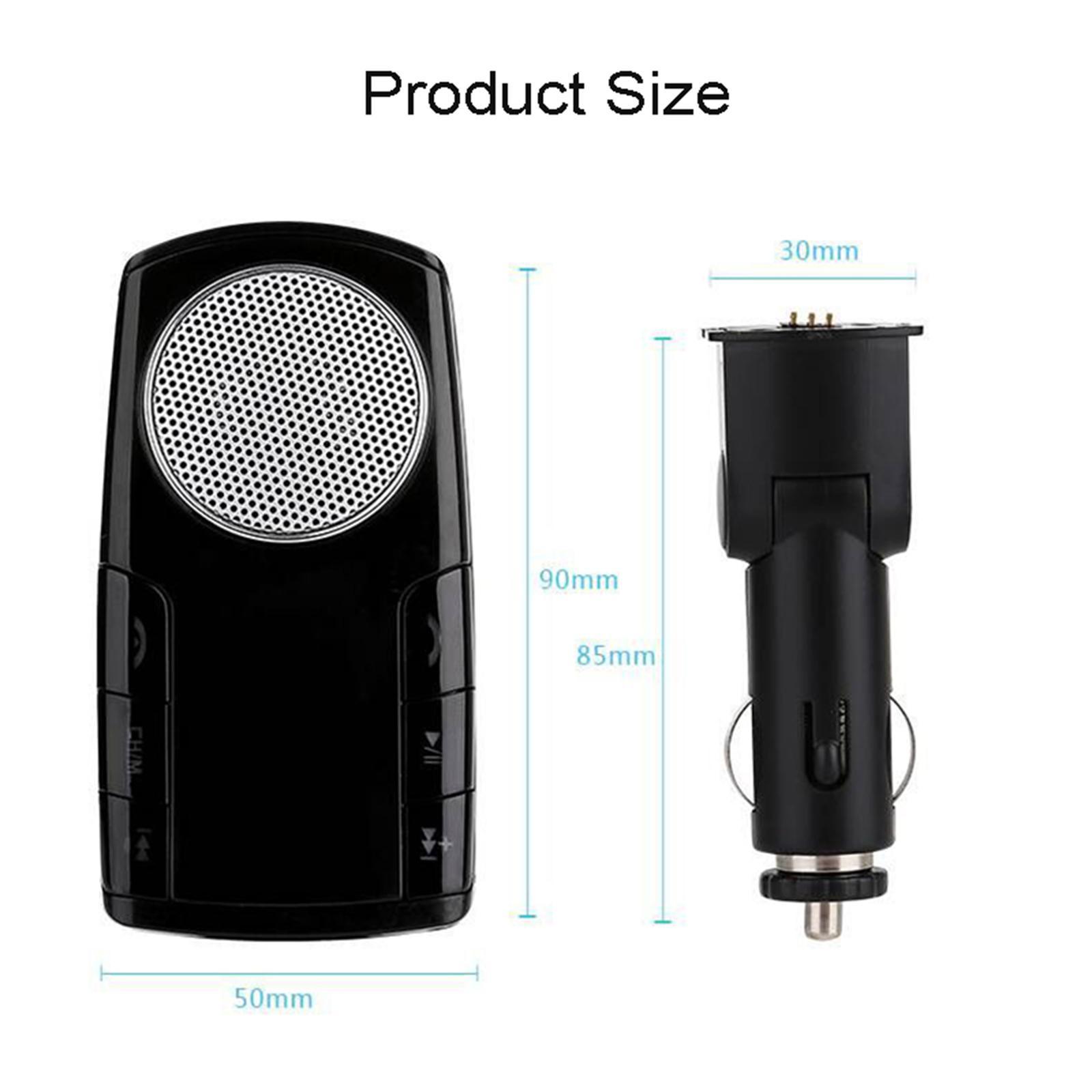 FM Transmitter Car Adapter MP3 Player Speaker with 1.4 '' Screen USB Port for Phone with Mic