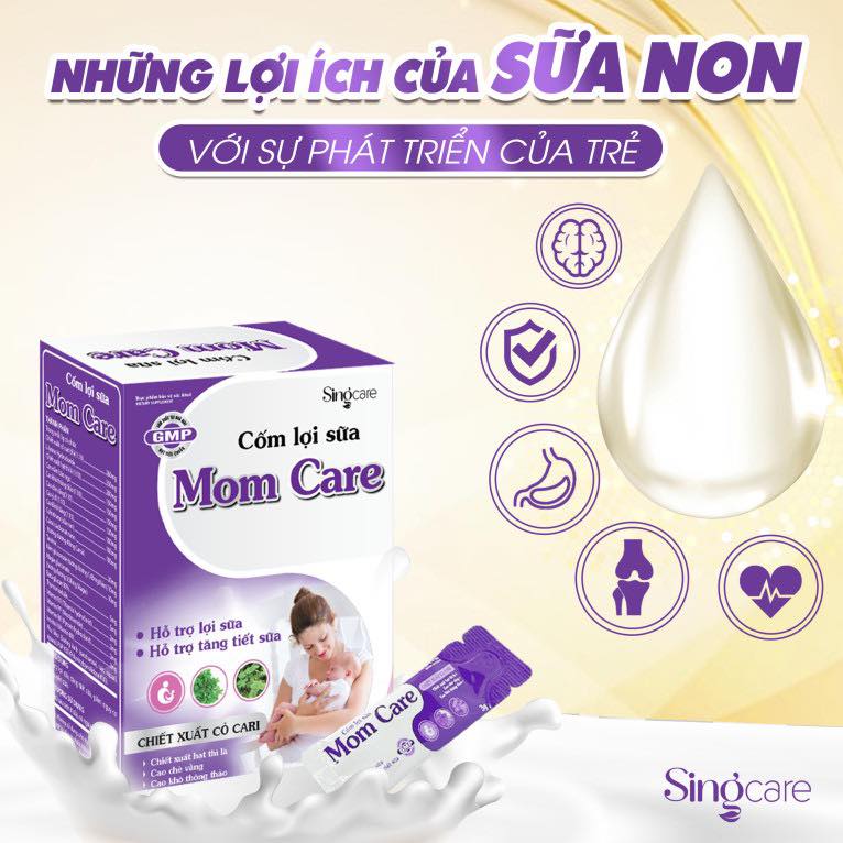 Cốm lợi sữa MomCare  Hỗ trợ lợi sữa, tăng tiết sữa cho mẹ sau sinh ( Hộp 20 gói)