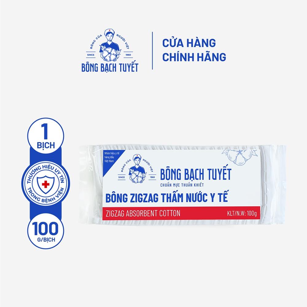 Bông y tế Bông Bạch Tuyết ZigZag 100gr - M