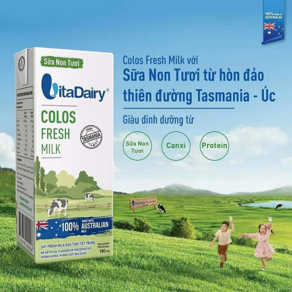 SỮA NON TƯƠI VITADAIRY 180ML- THÙNG 24 HỘP