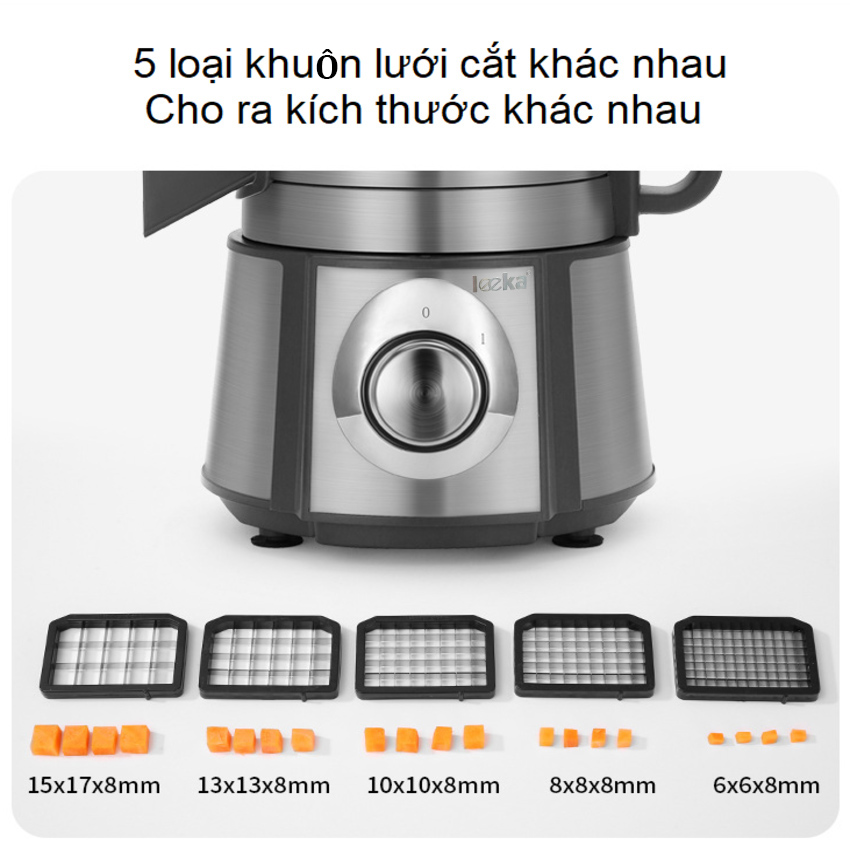 Máy thái bào rau củ quả 7 loại lưỡi dùng cho nhà hàng, khách sạn đa năng Leeka Q1C