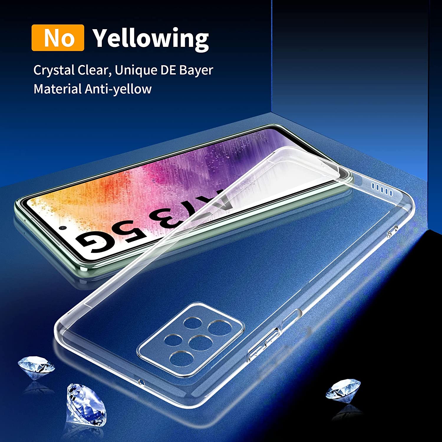Ốp lưng silicon chống sốc trong suốt cho Samsung Galaxy A73 5G hiệu HOTCASE - Hàng nhập khẩu