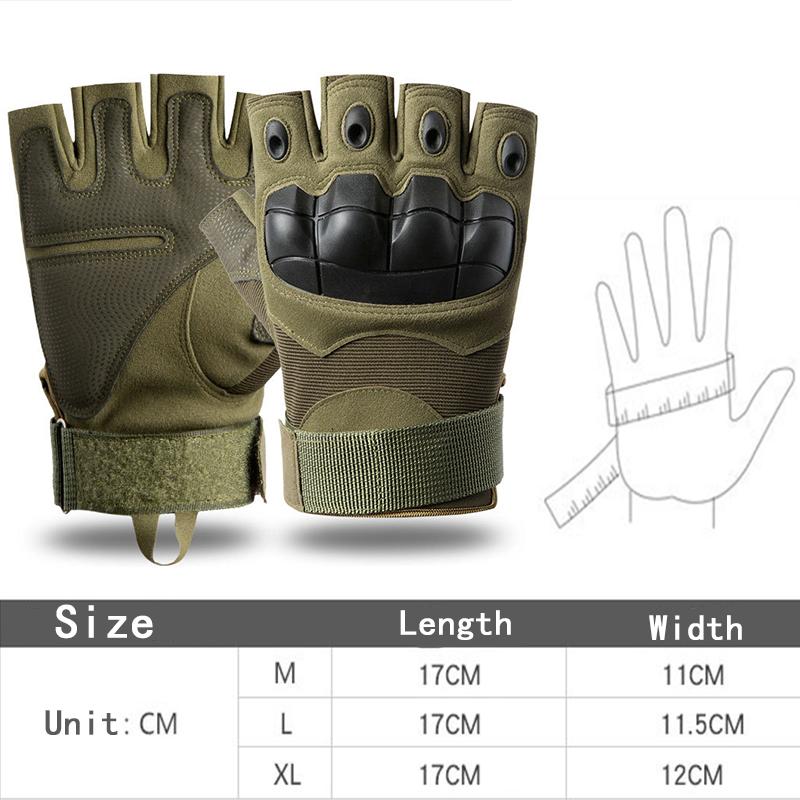 Màn hình cảm ứng chống trượt găng tay nửa ngón tay. Color: 0108-Army Green Camo Size: M