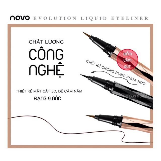 Bút kẻ mắt dạng lỏng không lem không trôi NOVO thiết kế vân kim cương