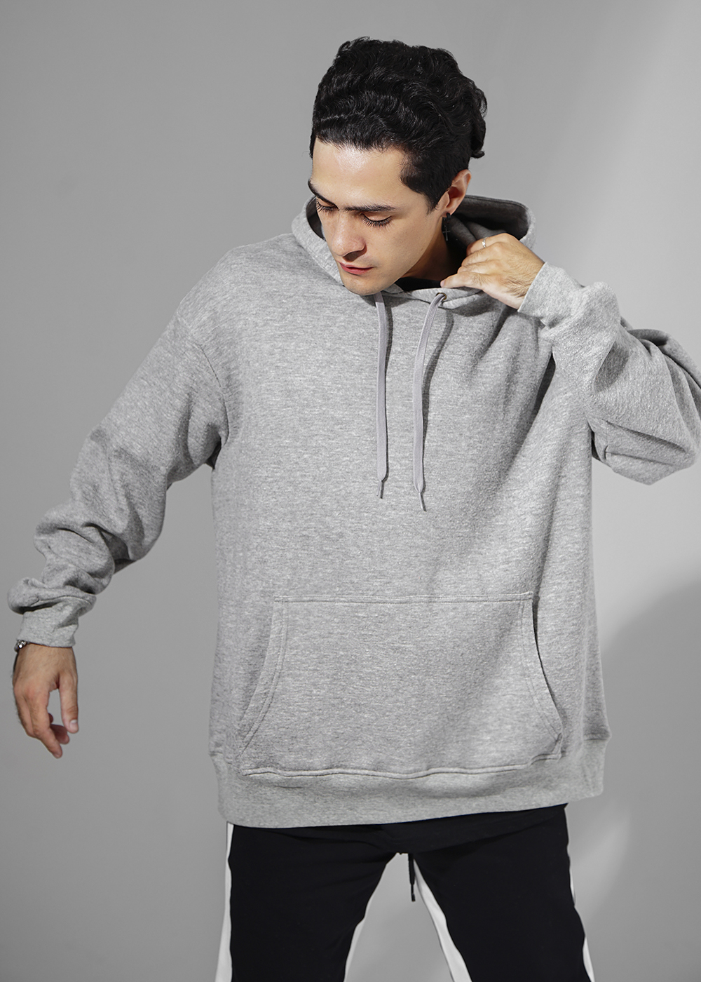 Basic Hoodie In Grey