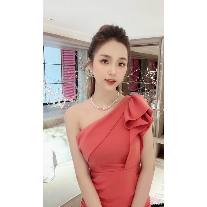 Đầm Thiết Kế JENI Dress Lệch Vai Chất Liệu Umi Hàn Cao Cấp Co Giãn Thoái Mái - Trẻ Trung Chân Dài Trắng Da Tôn Dáng