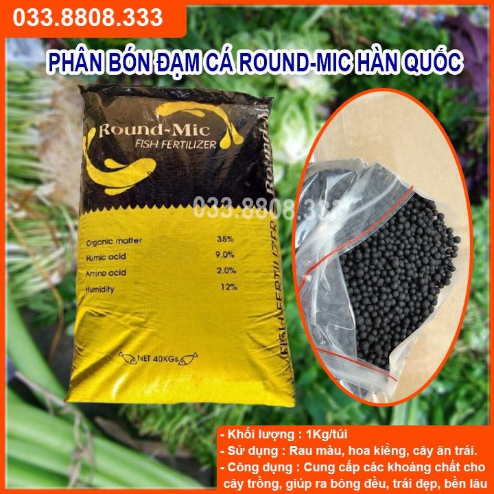 Phân bón đạm cá hữu cơ Hàn Quốc Round-Mic  chuyên dùng cho hoa cây cảnh cây ăn quả