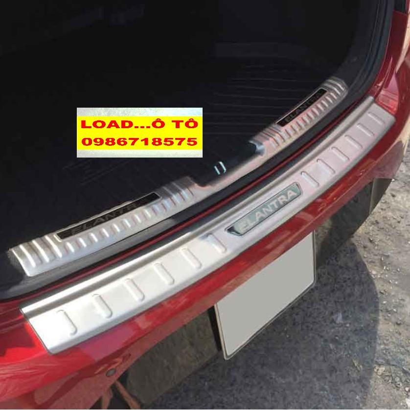 Chống trầy cốp trong và ngoài inox cho xe Hyundai Elantra 2023-2019 Chất Liệu Inox Cao Cấp Sẵn Keo Dán 3M
