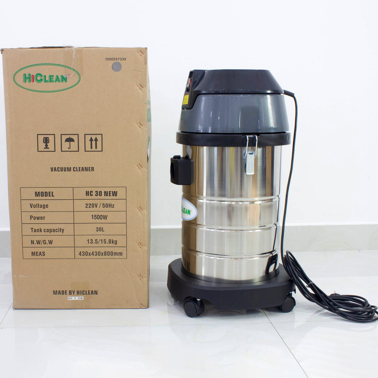 Máy hút bụi khô và ướt HiClean HC30 NEW (30L) - Hàng chính hãng