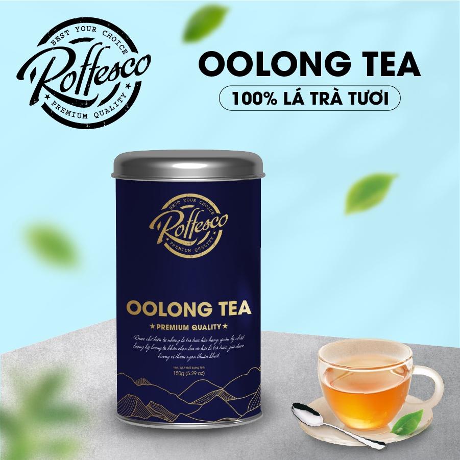 Trà Ô Long Xanh ROFFESCO PREMIUM OOLONG TEA Mùi Thơm Thư Giãn Thượng Hạng Nguyên Chất Lon 150G