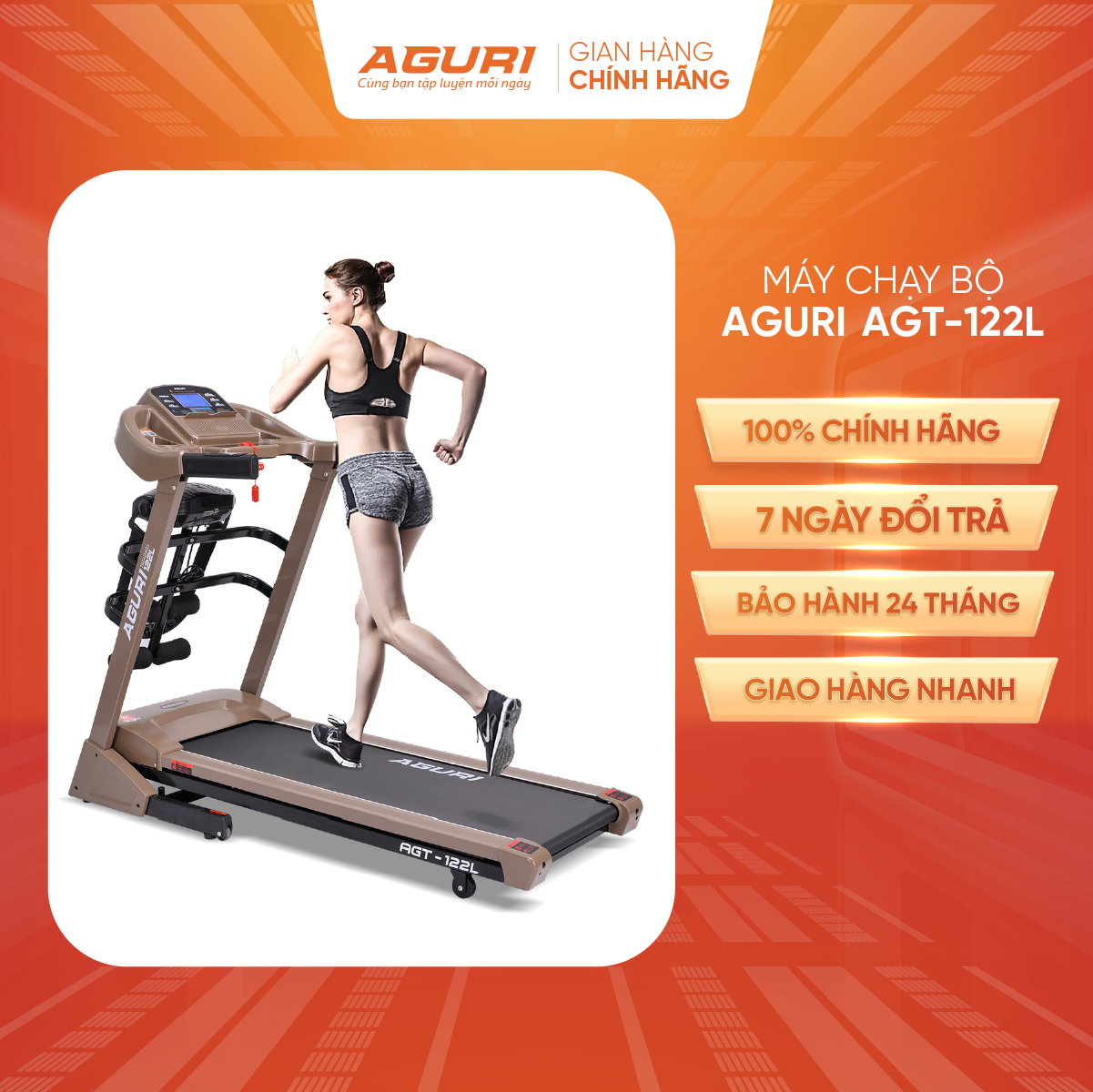 Máy chạy bộ AGURI AGT-122L